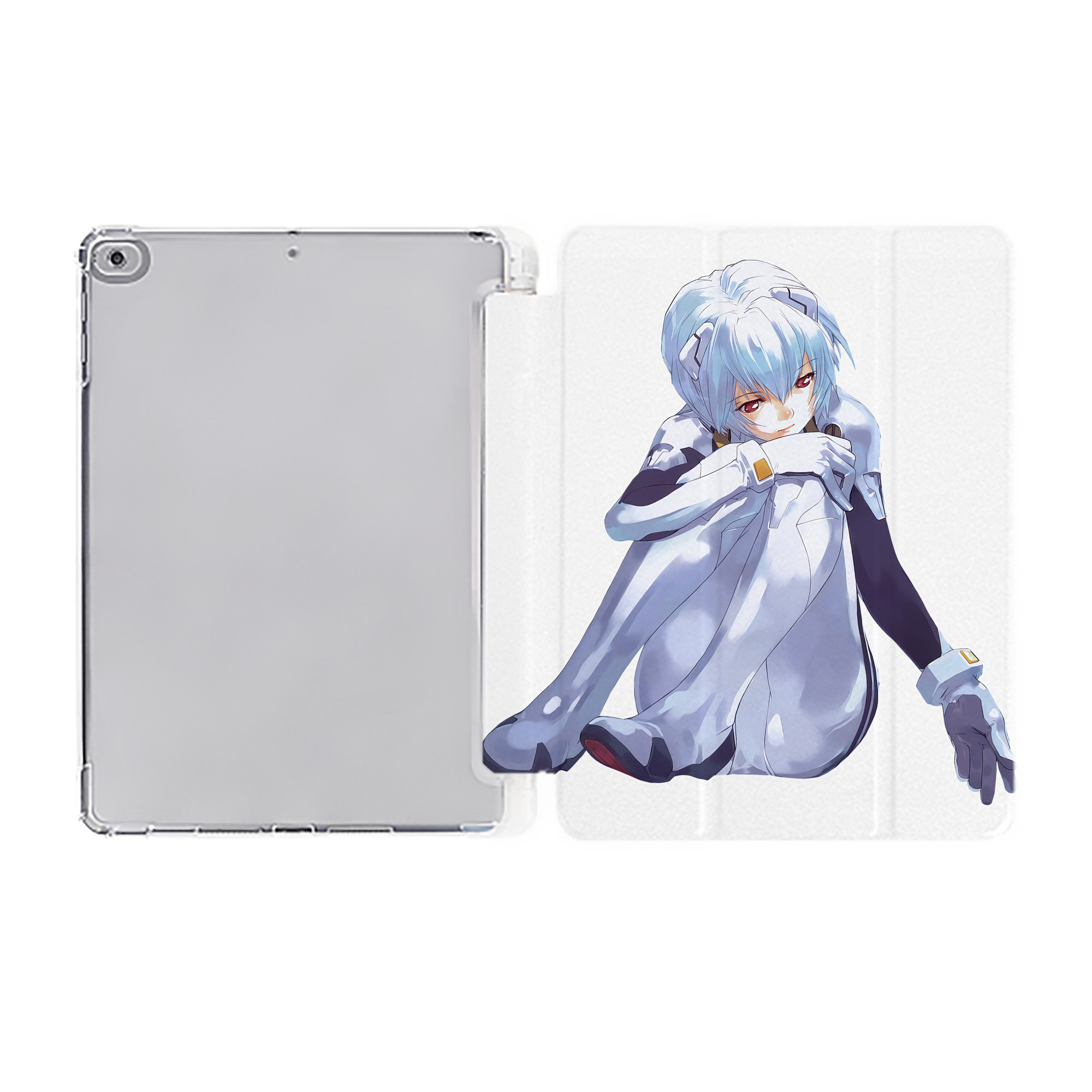 （画像用） EVA 新世紀エヴァンゲリオン IPad ケース ペン収納付き 三つ折りスタンド PUレザー×シリコン 対応機種9.5/10.5/10.9インチ